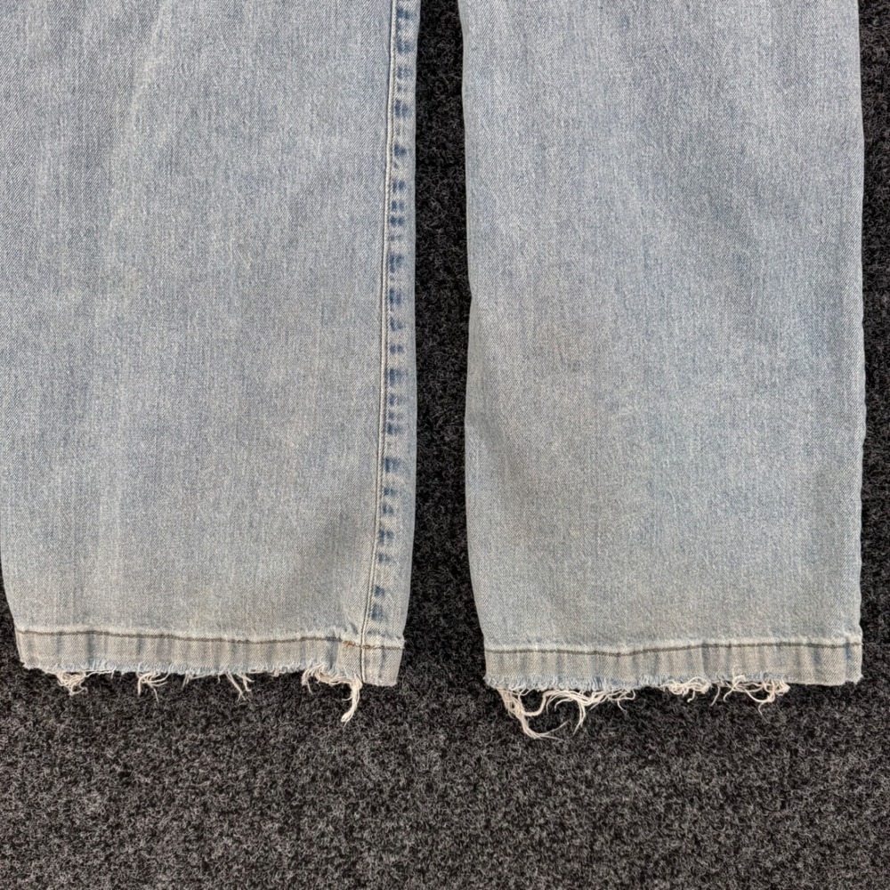 KUT from the Kloth Meg Wide Leg Raw Hem Jeans Light Wash Blue Size 4 - Picture 9 of 9